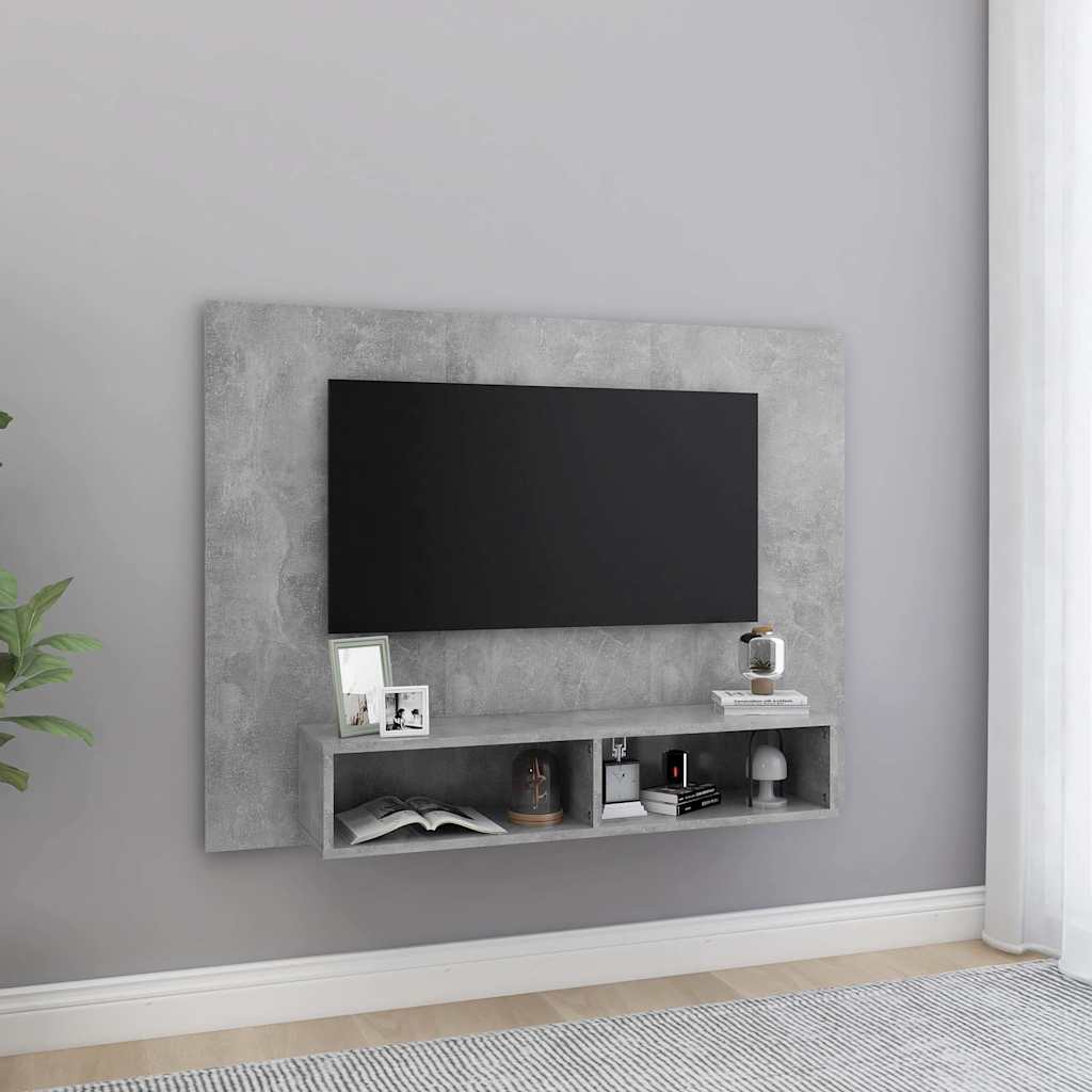 Vidaxl tv-wandmeubel 120x23,5x90 cm bewerkt hout betongrijs