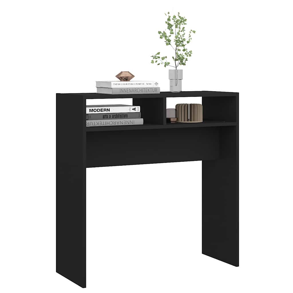 Vidaxl wandtafel 78x30x80 cm bewerkt hout zwart