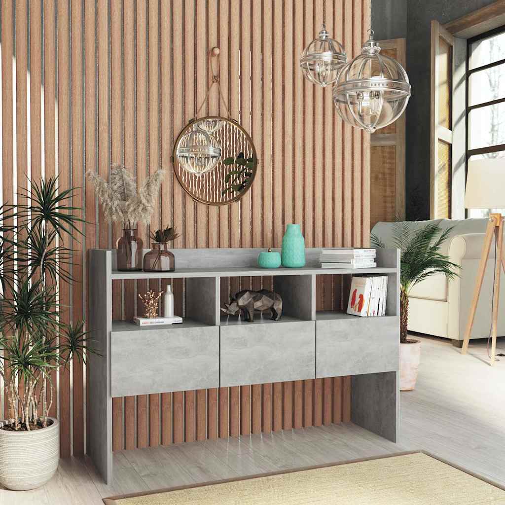 Vidaxl dressoir 105x30x70 cm bewerkt hout betongrijs