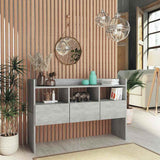 Vidaxl dressoir 105x30x70 cm bewerkt hout betongrijs