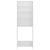 Vidaxl wasmachinekast 64x24x190 cm hoogglans wit