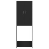 Vidaxl wasmachinekast 64x25,5x190 cm zwart