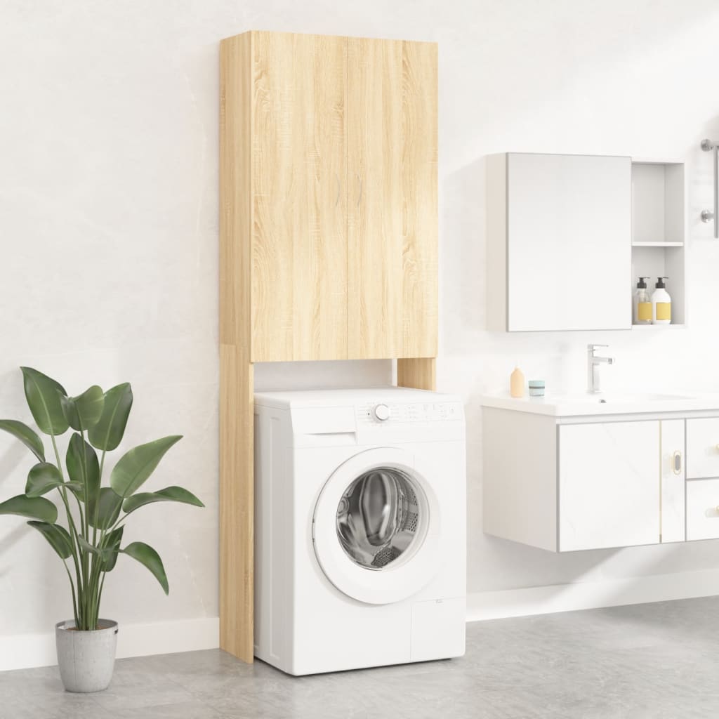 Vidaxl Washing Machine Cabinet 64x25.5x190 cm Sonoma Oak -Colored