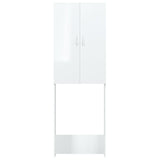 Vidaxl wasmachinekast 64x25,5x190 cm hoogglans wit
