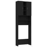 Vidaxl wasmachinekast 64x25,5x190 cm zwart