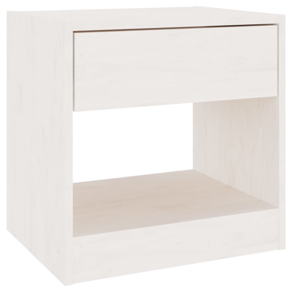 Vidaxl nachtkastje 40x31x40 cm massief grenenhout wit