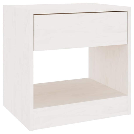 Vidaxl nachtkastje 40x31x40 cm massief grenenhout wit