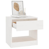 Vidaxl nachtkastje 40x31x40 cm massief grenenhout wit