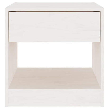 Vidaxl nachtkastje 40x31x40 cm massief grenenhout wit