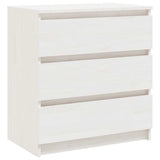 Vidaxl nachtkastje 60x36x64 cm massief grenenhout wit