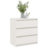 Vidaxl nachtkastje 60x36x64 cm massief grenenhout wit