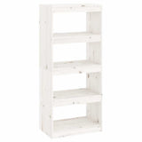 Vidaxl boekenkast kamerscherm 60x30x135,5 cm massief grenenhout wit