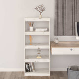 Vidaxl boekenkast kamerscherm 60x30x135,5 cm massief grenenhout wit