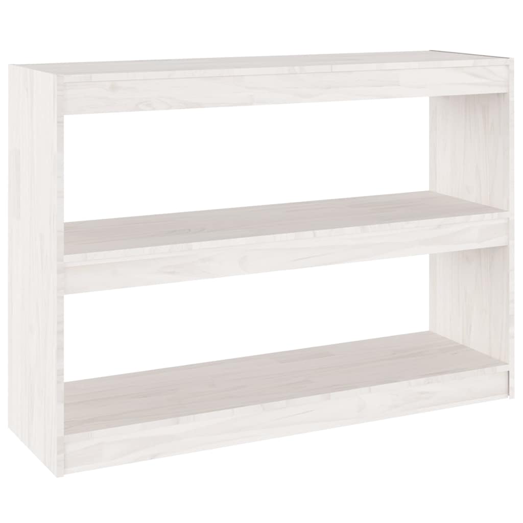 Vidaxl boekenkast kamerscherm 100x30x71,5 cm grenenhout wit