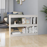 Vidaxl boekenkast kamerscherm 100x30x71,5 cm grenenhout wit