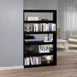 Vidaxl boekenkast kamerscherm 100x30x167,5 cm massief grenenhout zwart