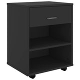 Vidaxl rolkast 46x36x59 cm bewerkt hout zwart