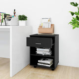 Vidaxl rolkast 46x36x59 cm bewerkt hout zwart