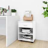 Vidaxl rolkast 46x36x59 cm bewerkt hout hoogglans wit