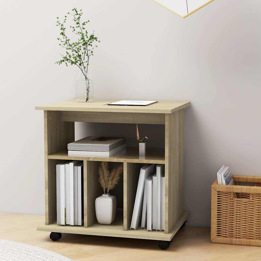 Vidaxl rolkast 60x45x60 cm bewerkt hout sonoma eikenkleurig