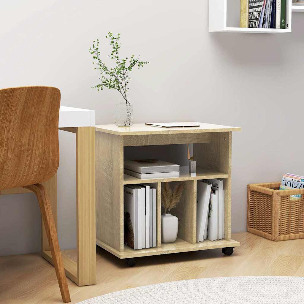 Vidaxl rolkast 60x45x60 cm bewerkt hout sonoma eikenkleurig