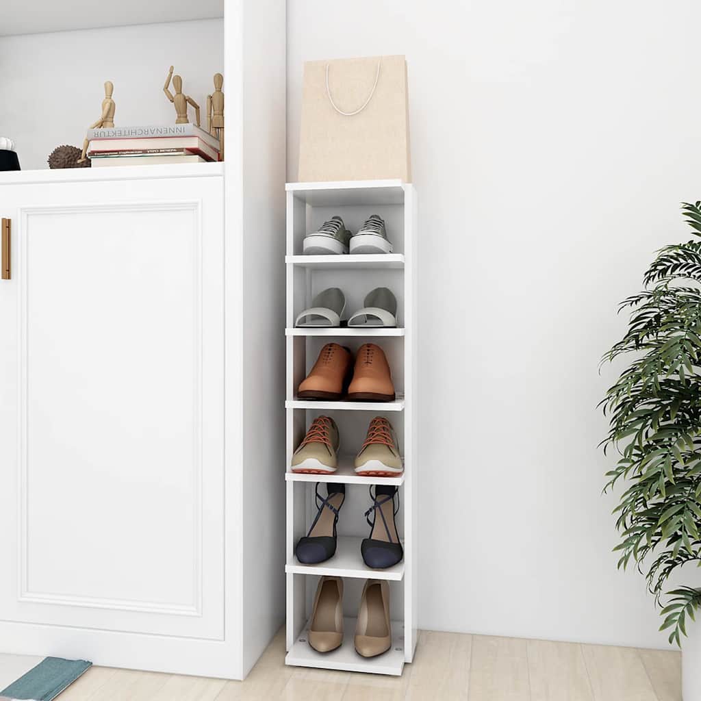 Vidaxl schoenenkast 27,5x27x102 cm bewerkt hout wit