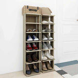 Vidaxl schoenenkasten 2 st 27,5x27x102 cm sonoma eikenkleurig