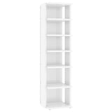 VidaXL shoe cabinet 27.5x27x102 cm processed wood high gloss white