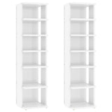 VidaXL shoe cabinets 2 st 27.5x27x102 cm high gloss white