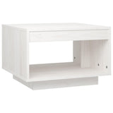 Vidaxl salontafel 50x50x33,5 cm massief grenenhout wit