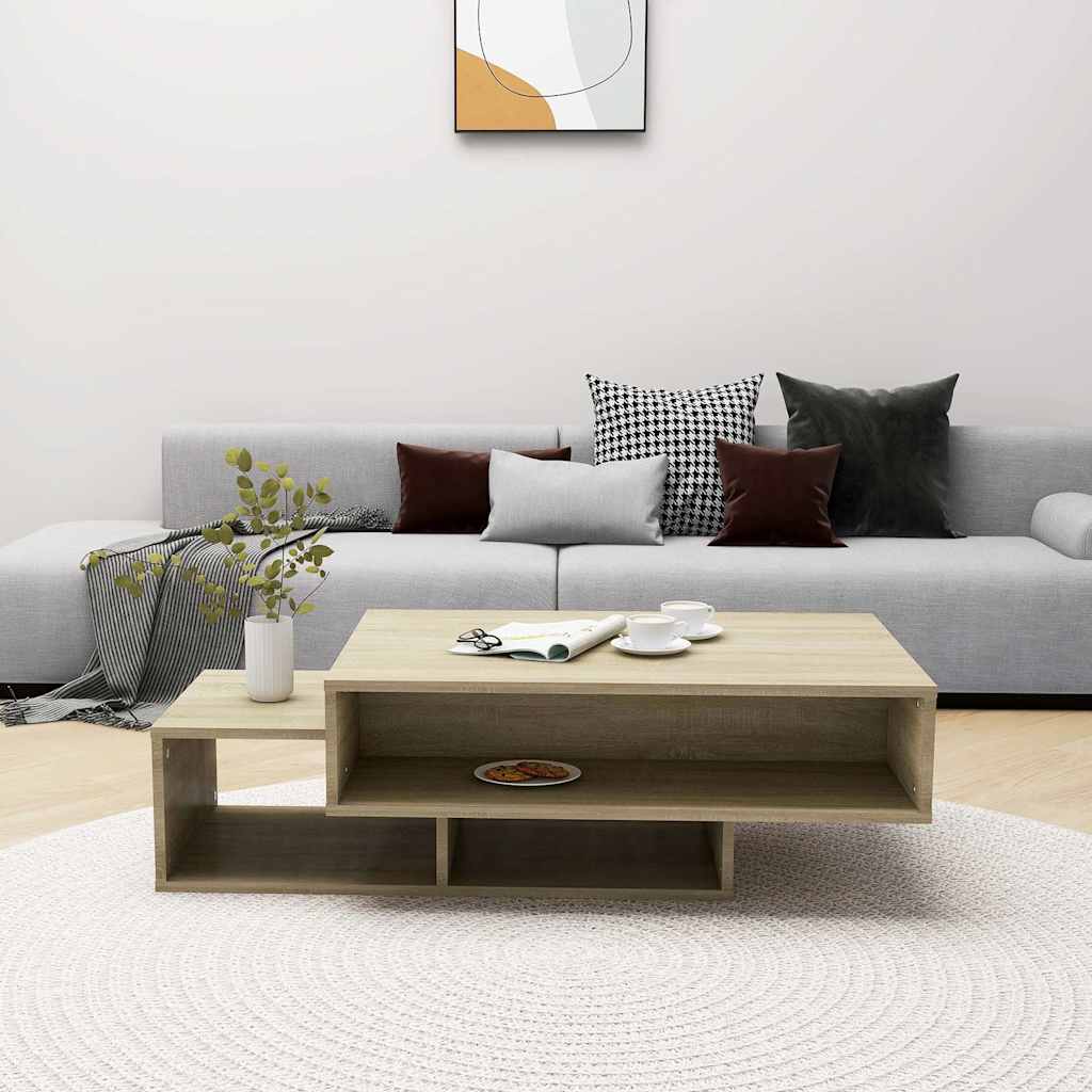 Vidaxl salontafel 105x55x32 cm bewerkt hout sonoma eikenkleurig