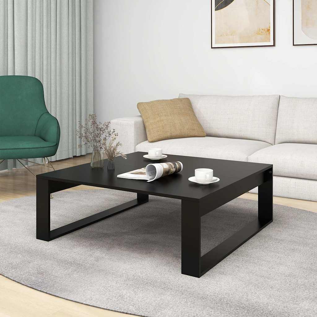 Vidaxl salontafel 100x100x35 cm bewerkt hout zwart