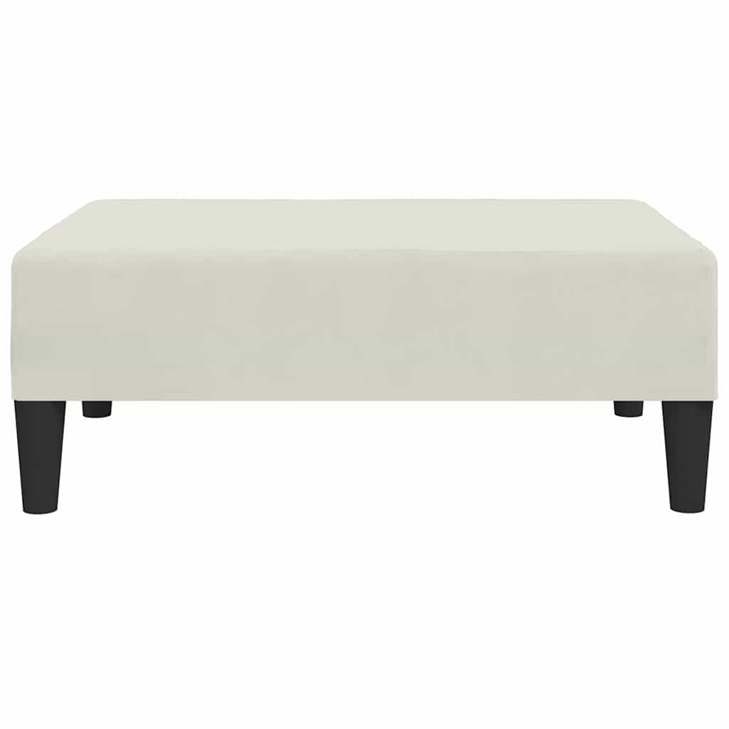 Vidaxl voetenbank 78x56x32 cm fluweel crèmekleurig