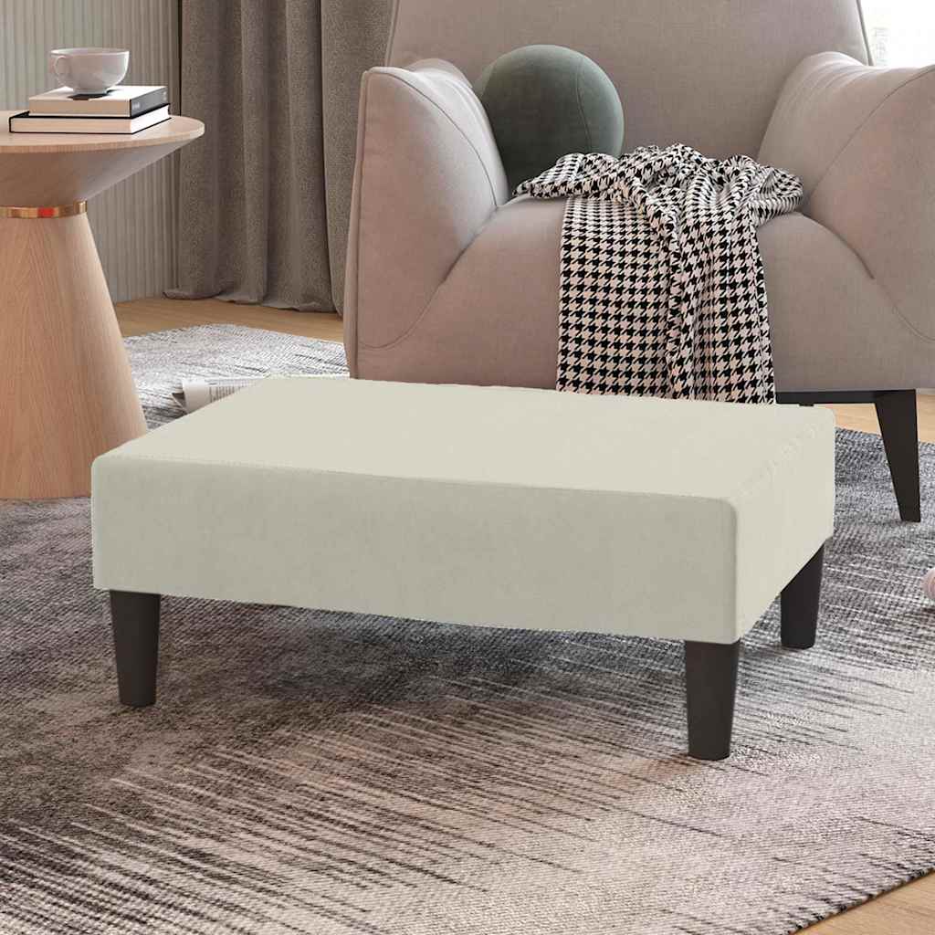Vidaxl voetenbank 78x56x32 cm fluweel crèmekleurig