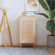 Vidaxl kastdeur met lamellen 69x39,4 cm massief grenenhout