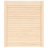 Vidaxl kastdeur met lamellen 69x59,4 cm massief grenenhout