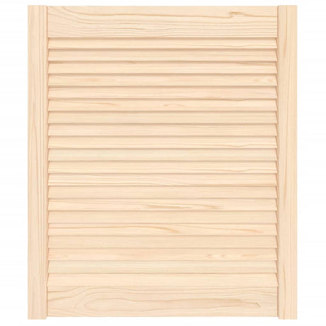 Vidaxl kastdeur met lamellen 69x59,4 cm massief grenenhout