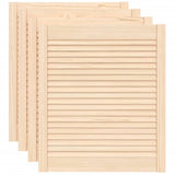 Vidaxl kastdeuren met lamellen 4 st 69x59,4 cm massief grenenhout