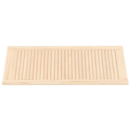 Vidaxl kastdeuren met lamellen 2 st 99,3x39,4 cm massief grenenhout