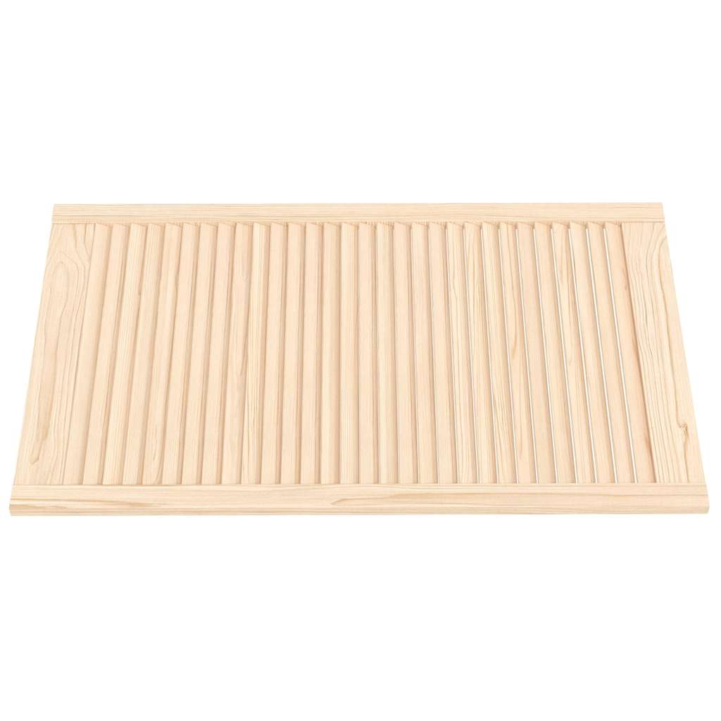 Vidaxl kastdeur met lamellen 99,3x59,4 cm massief grenenhout