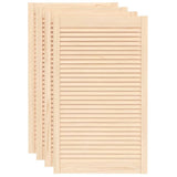 Vidaxl kastdeuren met lamellen 4 st 99,3x59,4 cm massief grenenhout