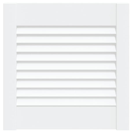 Vidaxl kastdeur met lamellen 39,5x39,4 cm massief grenenhout wit