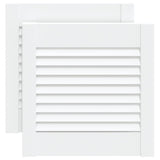 Vidaxl kastdeuren met lamellen 2 st 39,5x39,4 cm grenenhout wit