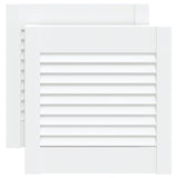 Puertas de gabinete de Vidaxl con listones 2 pcs 39.5x39.4 cm de madera de pino blanca