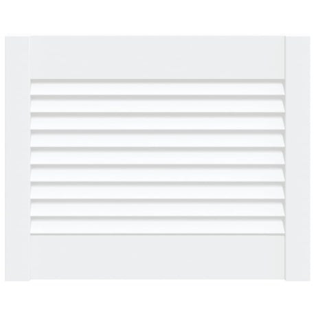 Vidaxl kastdeur met lamellen 39,5x49,4 cm massief grenenhout wit
