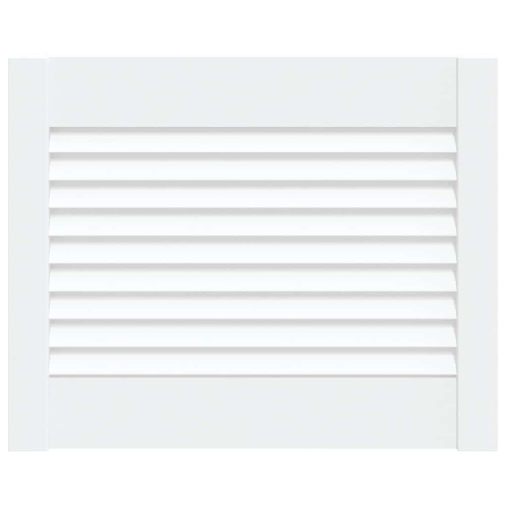Vidaxl kastdeur met lamellen 39,5x49,4 cm massief grenenhout wit