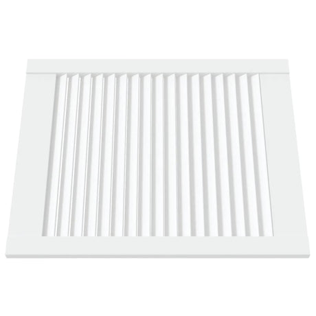 Vidaxl kastdeur met lamellen 61,5x49,4 cm massief grenenhout wit