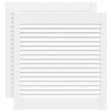 Vidaxl kastdeuren met lamellen 2 st 61,5x59,4 cm grenenhout wit