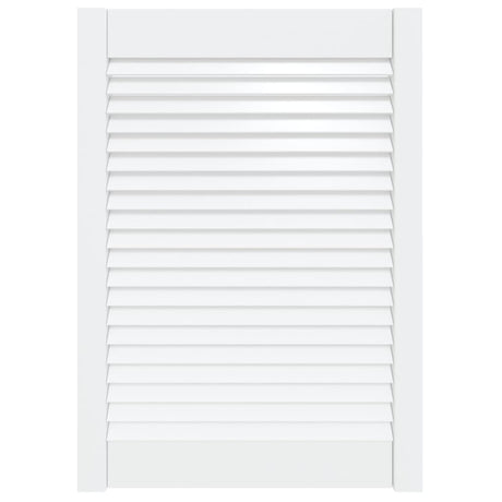 Vidaxl kastdeur met lamellen 69x49,4 cm massief grenenhout wit