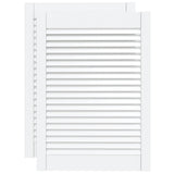 Vidaxl kastdeuren met lamellen 2 st 69x49,4 cm massief grenenhout wit